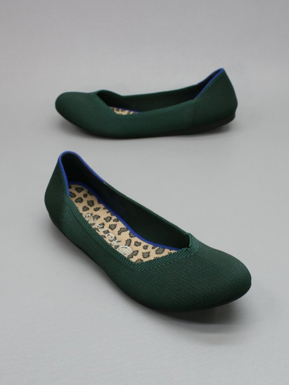 Rothy's Ladies 11 The Flats Round-Toe Forest Emerald Green Slip-on Shoes Loafers
